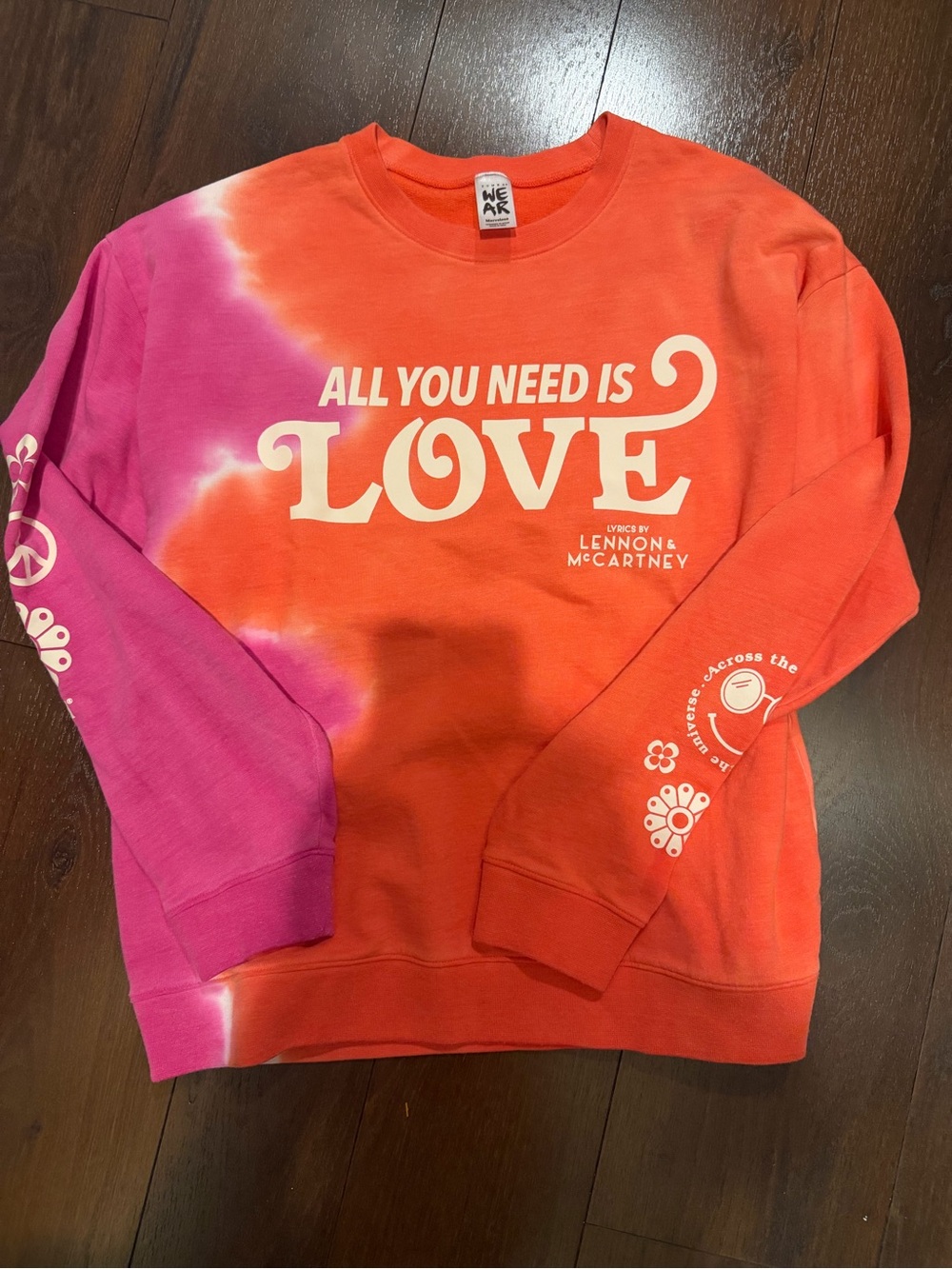 Zumba we are medium all you need is love Sweatshirt Lennon McCartney active